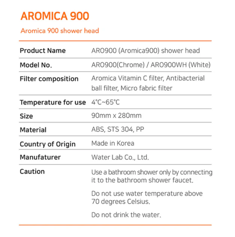 Dušo galvutė ARO 900 CHROME/BALTAS, ARO900