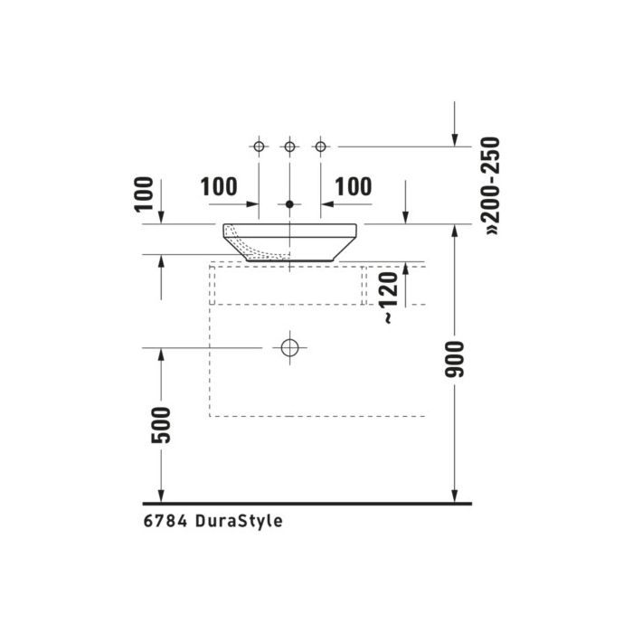 Pastatomas praustuvas Duravit DuraStyle 43 cm, 0349430000