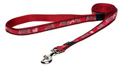ROGZ pavadėlis Red Rogz Bone 140x1.6cm HL12CC, HL12CC