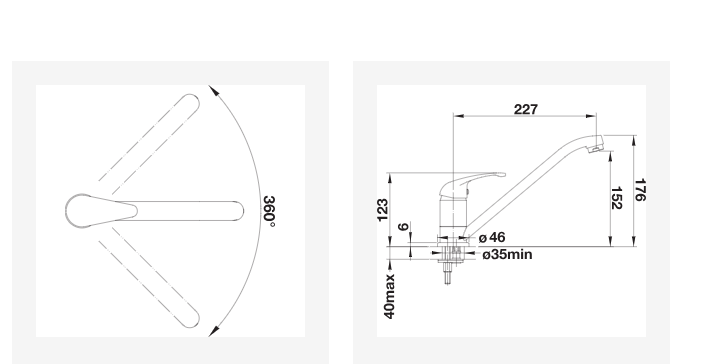 Plautuvės maišytuvas BLANCO DARAS Pilka HD