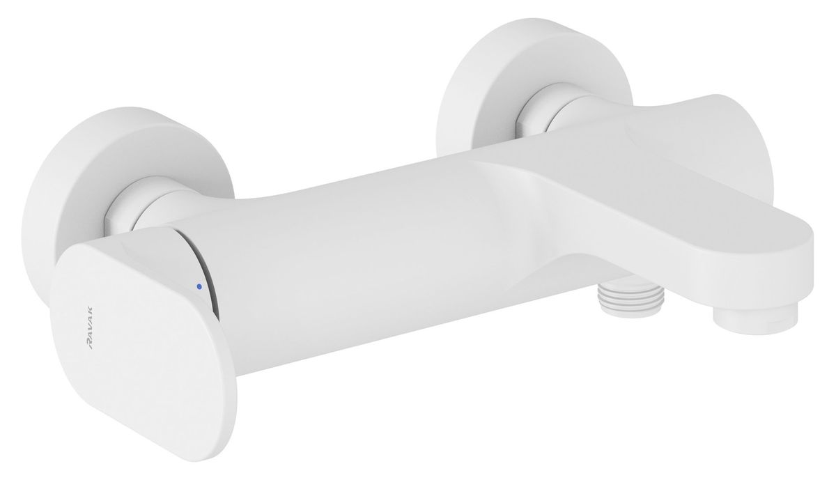 Vonios/dušo sieninis maišytuvas Ravak Eleganta, balta matinė, X070256