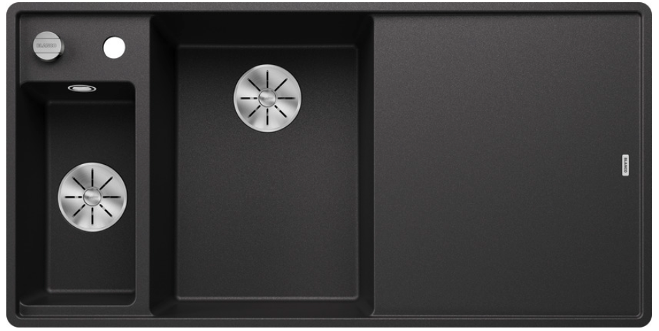 Silgranitinė plautuvė BLANCO AXIA III 6 S-F LI SILG PDUR Antracitas Z.ES InFino M.AF