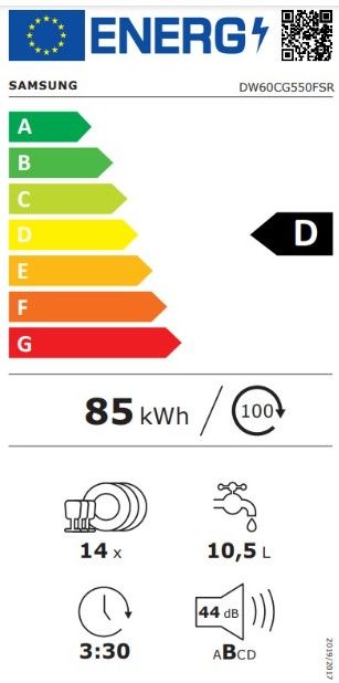 Indaplovė Samsung DW60CG550FSR