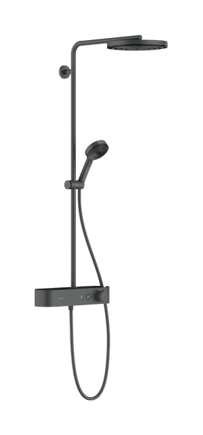 Dušo sistema HANSGROHE Pulsify S 260 1jet su ShowerTablet Select 400 termostatu, šlifuoto juodo chromo, 24220340 Dušo sistema HANSGROHE Pulsify S 260 1jet su ShowerTablet Select 400 termostatu, šlifuoto juodo chromo, 24220340