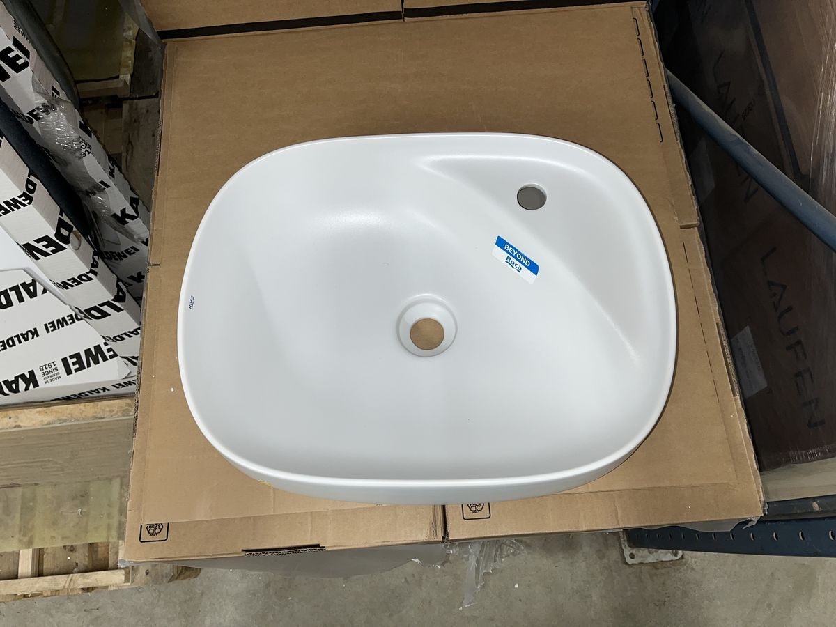 Praustuvas-dubuo BEYOND 585x455x160 mm, su dugno vožtuvu, mat. baltas