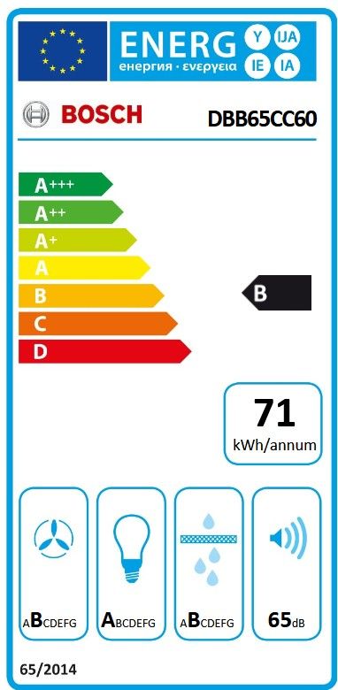 Įmontuojamas gartraukis Bosch 4 serijos, DBB65CC60, 60 cm Įmontuojamas gartraukis Bosch 4 serijos, DBB65CC60, 60 cm