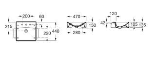 Praustuvas DIVERTA 47x44 cm, baltas, A327111000