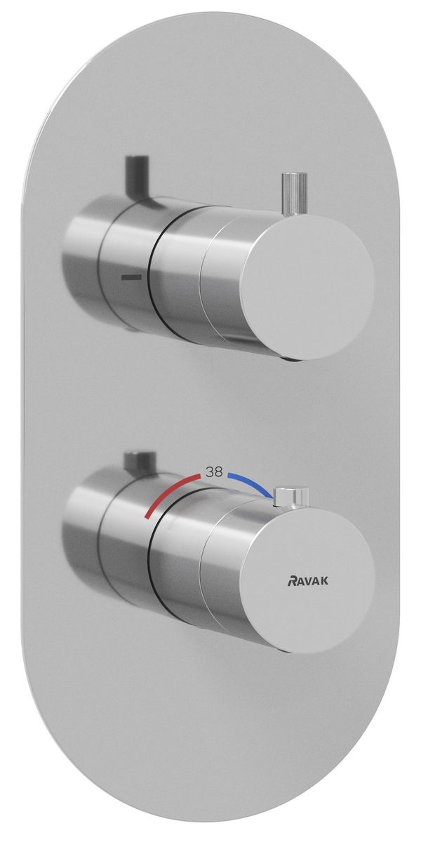 Ravak Espirit termostatinis potinkinis maišytuvas su jungikliu, skirtas montuoti su R-box , Chrome X070206
