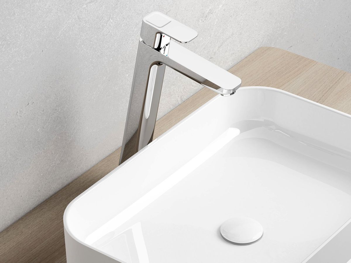 Praustuvo maišytuvas be dugno vožtuvo (aukštas), chromas, X070091