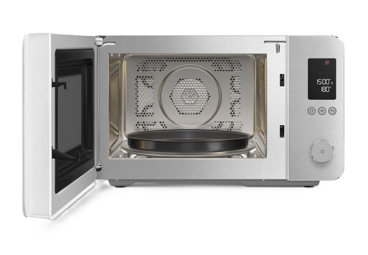 SMEG mikrobangų krosnelė, MOC02WHMEU, su grilium, karštu oru ir Air fry funkcija