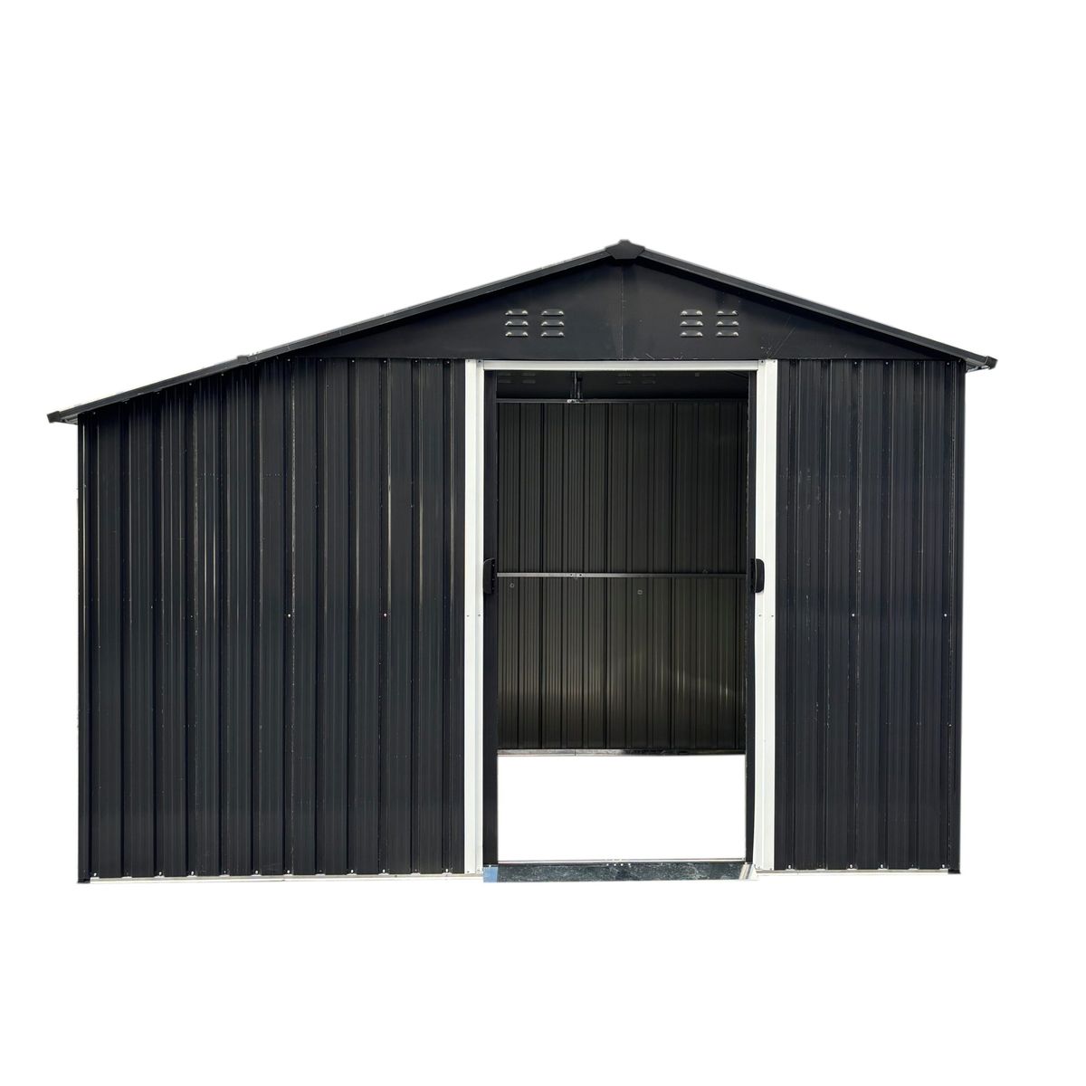 Metalinis sandėliukas su malkine HATIS, 9,35 m2, antracito Metalinis sandėliukas su malkine HATIS, 9,35 m2, antracito