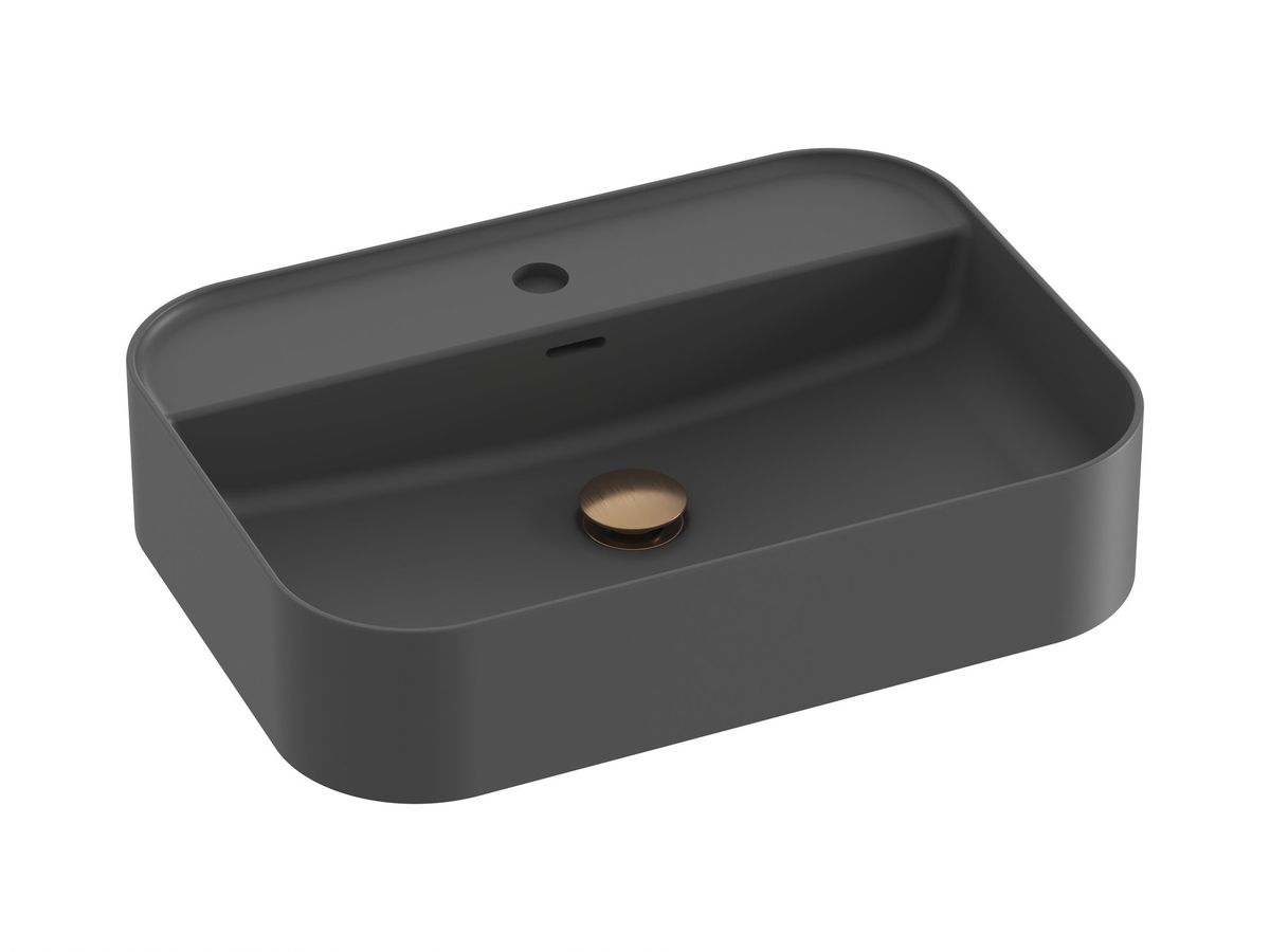 Keraminis praustuvas Ravak Ceramic Slim Shelf R 55, antracitas, XJX03155004