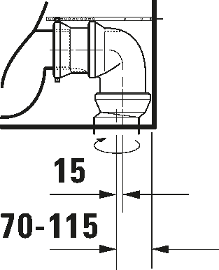 Pastatomas unitazas Duravit Durastyle Rimless, baltas, 2182090068