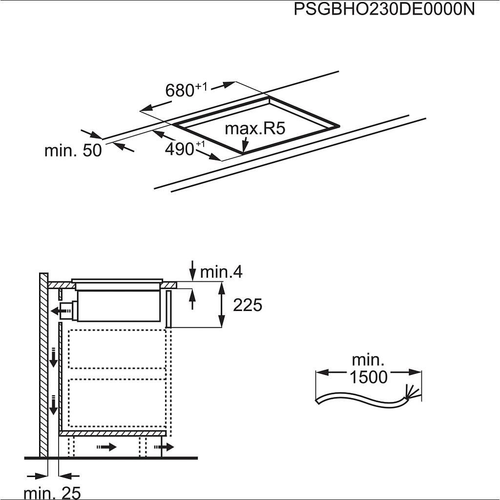 Kaitlentė su integruotu gartraukiu AEG TCH74B01FB, 7333394012407