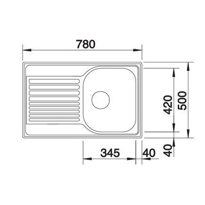 Plautuvė BLANCO TIPO 45 S Compact 18/10 NATURAL O.AF