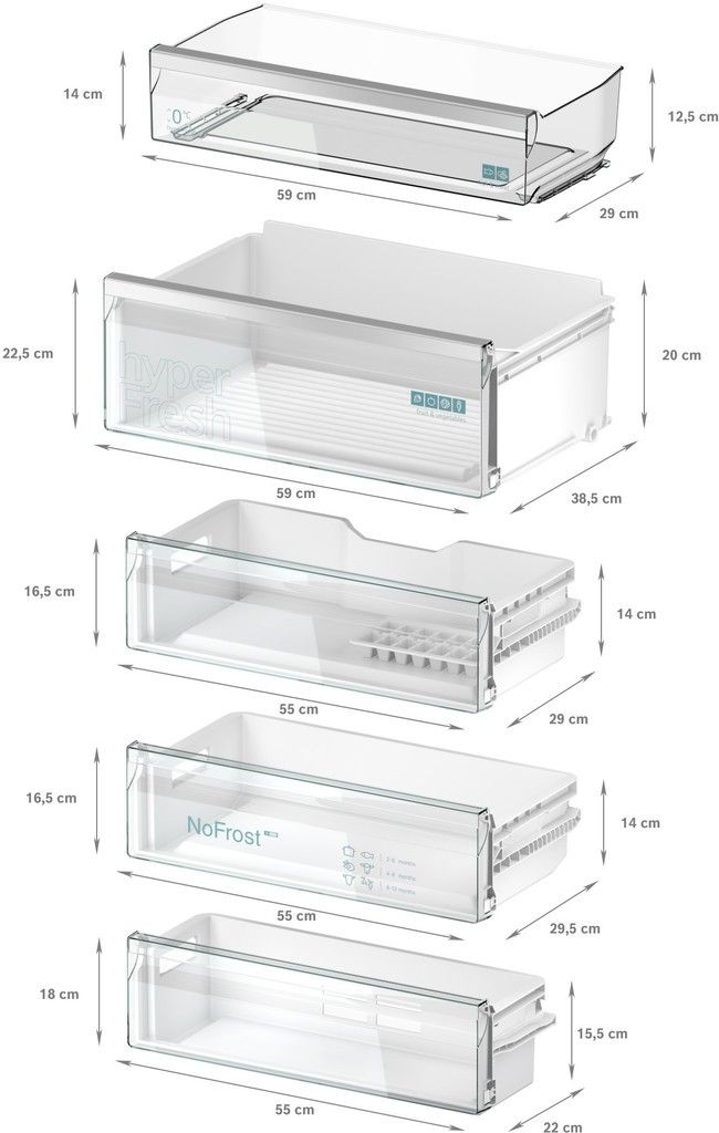 Įmontuojamas šaldytuvas SIEMENS iQ300, KB96NVFE0
