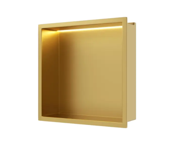 Įleidžiama sieninė lentyna Balneo Wall Box LED aukso sp., 30x30x10 cm, B0101030109-1 Įleidžiama sieninė lentyna Balneo Wall Box LED aukso sp., 30x30x10 cm, B0101030109-1