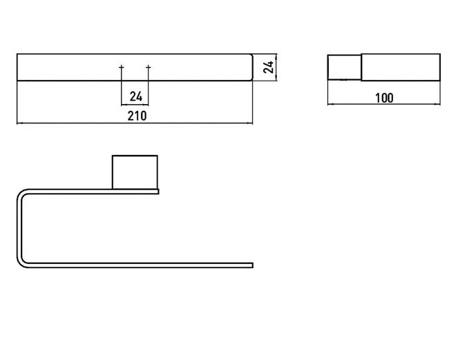 Rankšluosčių laikiklis Emco LOFT, chromas 055500100