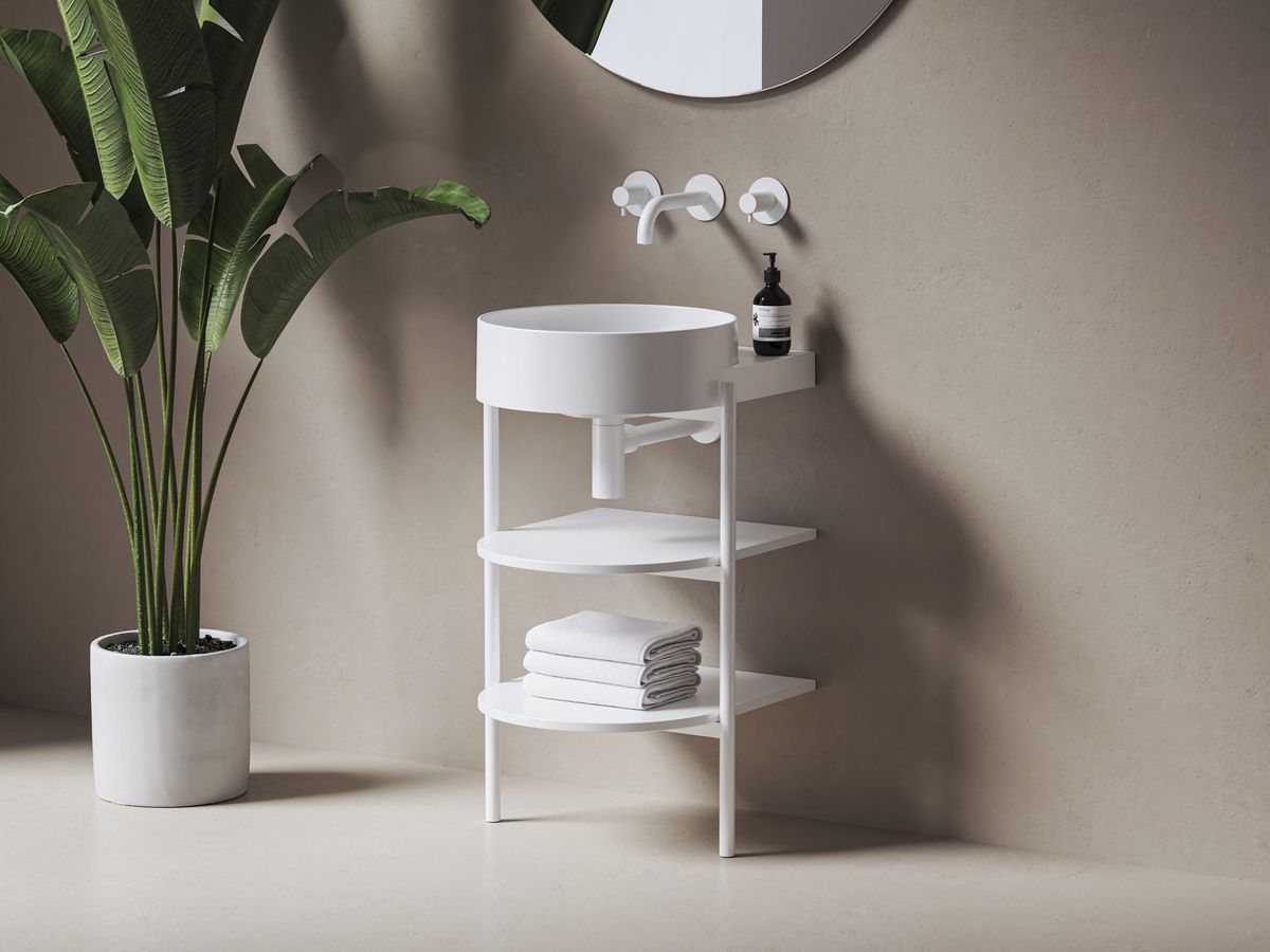 Spintelė po praustuvu Ravak CS Yard 40, matinė balta, D80000E004 Spintelė po praustuvu Ravak CS Yard 40, matinė balta, D80000E004