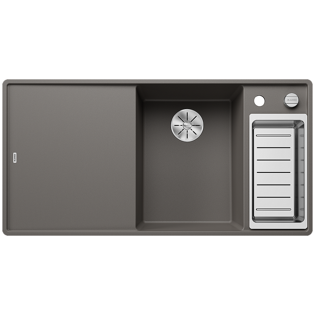 Silgranitinė plautuvė BLANCO AXIA III 6 S-F RE SILG Pilka Z.ES InFino M.AF