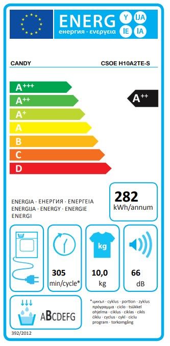 Džiovyklė Candy CSOE H10A2TE-S