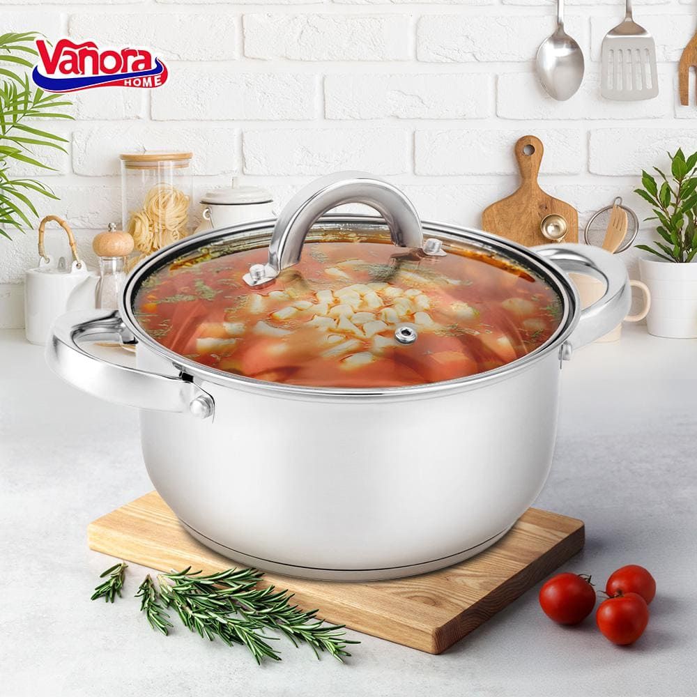 Puodas nerūdijančio plieno su teflono danga 3.9L 20x10.5cm VN-HJ-39L VANORA Puodas nerūdijančio plieno su teflono danga 3.9L 20x10.5cm VN-HJ-39L VANORA