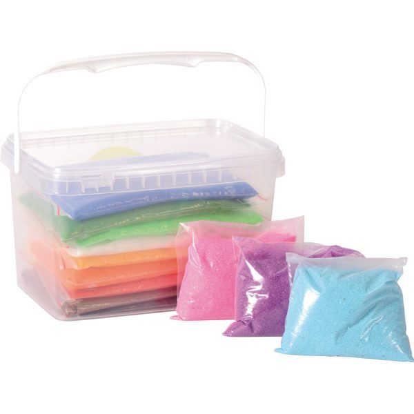 Dekoratyvinis smėlis 12 spalvų, 2,4 kg Dekoratyvinis smėlis 12 spalvų, 2,4 kg