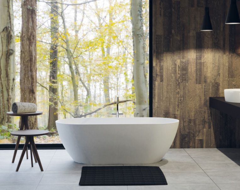 Akmens masės laisvai statoma vonia RIHO Bilbao 150x75 cm