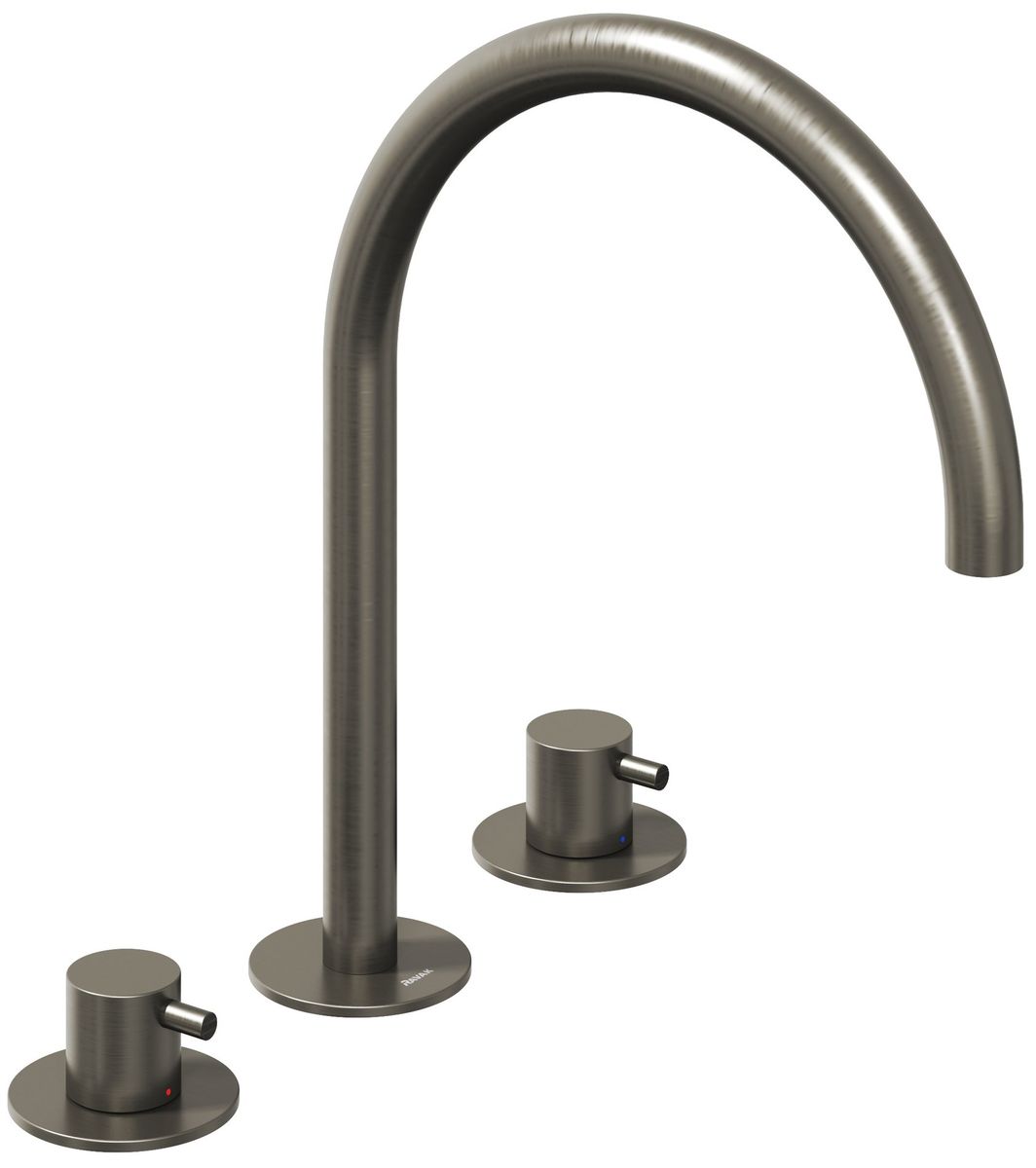 Praustuvo maišytuvas Ravak Espirit 270 mm, 3 dalių be dugno vožtuvo, Graphite Brushed X070312