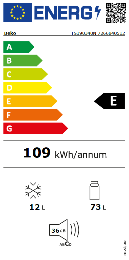 Šaldytuvas BEKO TS190340N