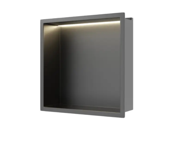Įleidžiama sieninė lentyna Balneo Wall Box LED juodo metalo sp., 30x30x10 cm, B0101080109-1 Įleidžiama sieninė lentyna Balneo Wall Box LED juodo metalo sp., 30x30x10 cm, B0101080109-1