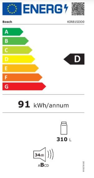 Įmontuojamasis šaldytuvas Bosch KIR81SDD0