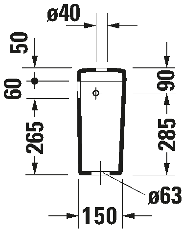 Bakelis pastatomam klozetui Duravit D-Code, baltas, 0927000004