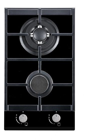 Dujinė 30 cm pločio kaitlentė Schlosser THG315CFFFD, juoda , 2 kaitvietės Dujinė 30 cm pločio kaitlentė Schlosser THG315CFFFD, juoda , 2 kaitvietės