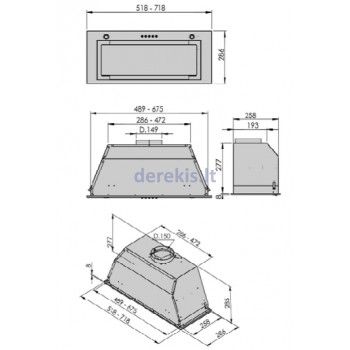 Įmontuojamas gartraukis Allenzi CH 111 Black 60