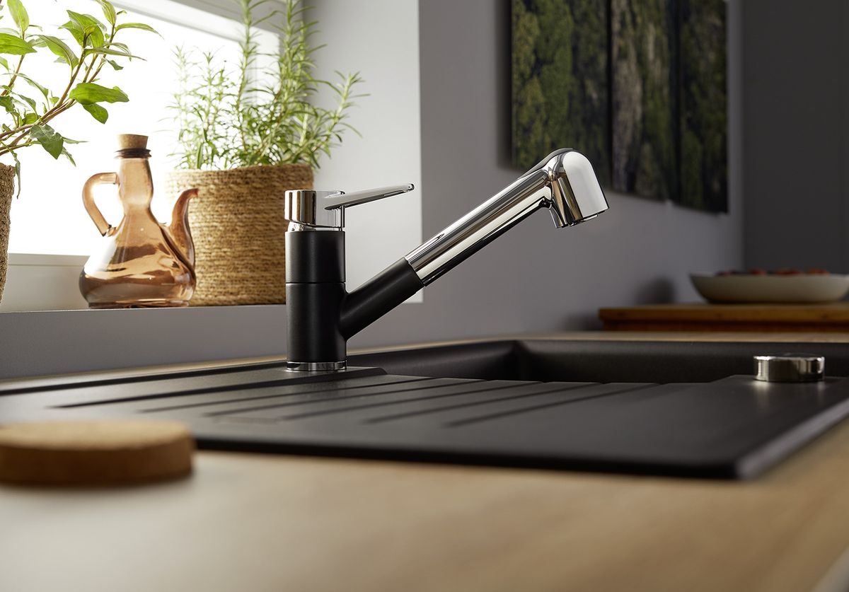 Plautuvės maišytuvas BLANCO WEGA-S II Antracitas/chrome HD