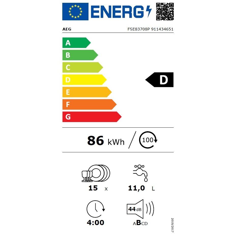 Indaplovė AEG FSE83708P