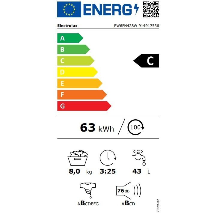 Skalbyklė ELECTROLUX EW6FN428W