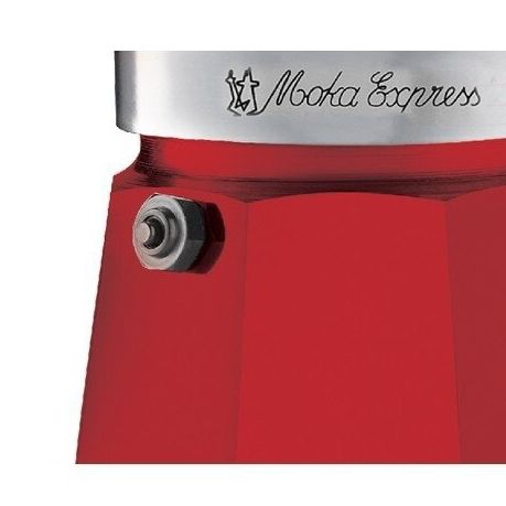 Espresso kavinukas Bialetti Moka Express Red 3 puodelių