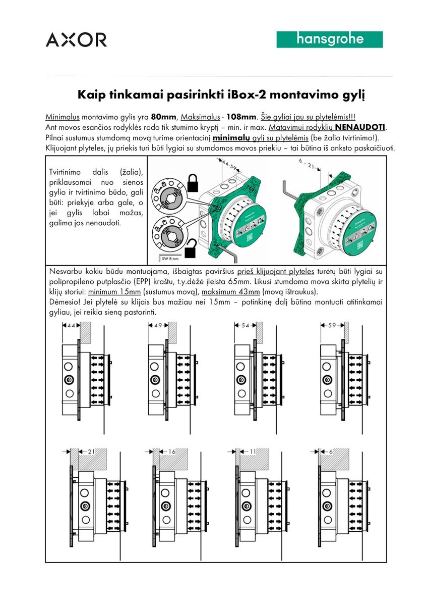 Potinkinė dėžutė Hansgrohe Ibox universal 2, 01500180 Potinkinė dėžutė Hansgrohe Ibox universal 2, 01500180