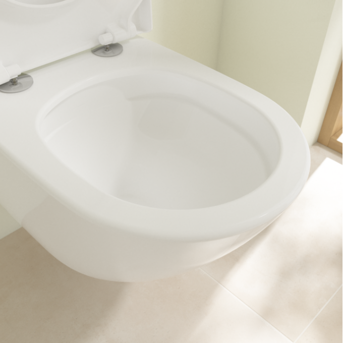 Komplektas: rėmas Laufen su chromuotu mygtuku ir klozetas Villeroy&Boch Subway 3.0 su softclose dangčiu