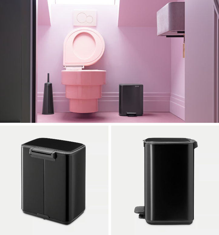 Šiukšlių dėžė Brabantia Bo, 7L., Matt Black, 237867