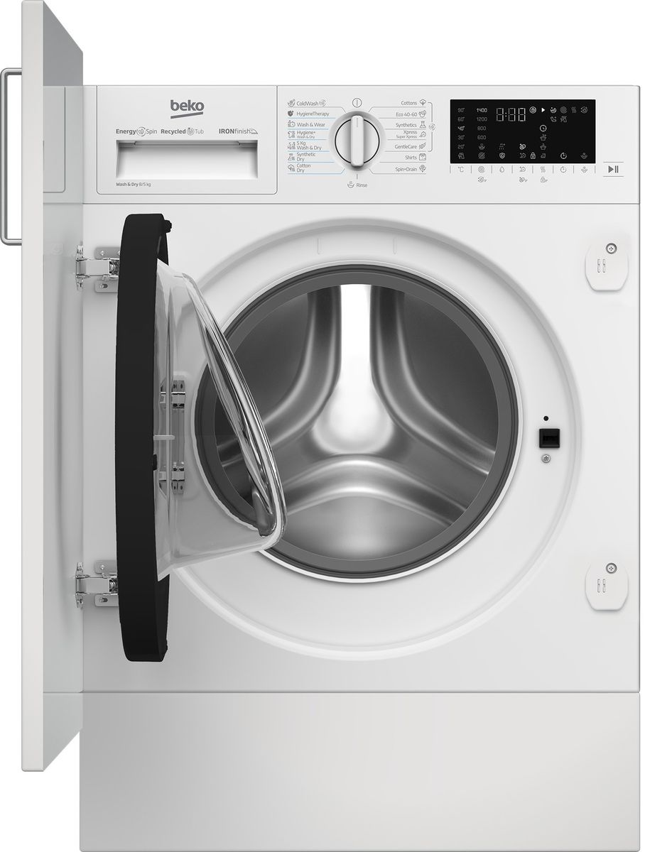 Įmontuojama skalbimo mašina su džiovinimo funkcija Beko B5DBT68547W