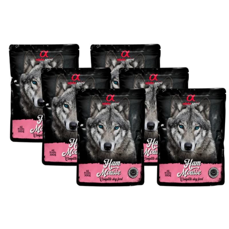 ALPHA SPIRIT WET putėsiai šunims su kumpiu 85g 6vnt (24), ALPHD050000808