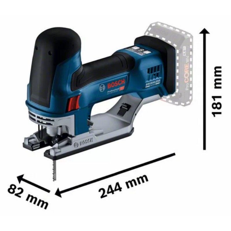 Akumuliatorinis siaurapjūklis BOSCH GST 18V-155 SC CT Solo