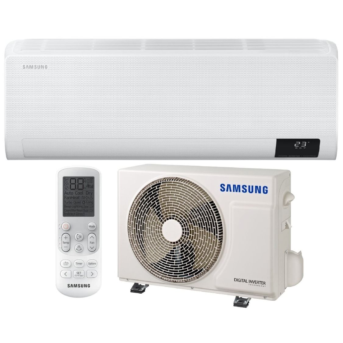 Bevėjis šilumos siurblys Samsung "Arise" AR09TXFCAWKNEU/ AR09TXFCAWKXEU, Šaldymas 2,5 KW, Šildymas 3,2 KW