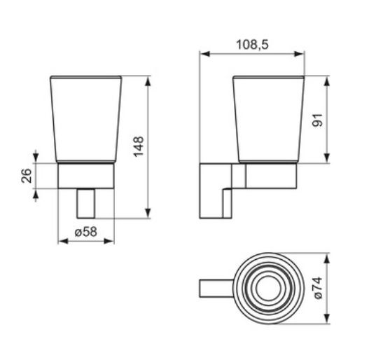 Keraminė stiklinė Ideal Standard Connect