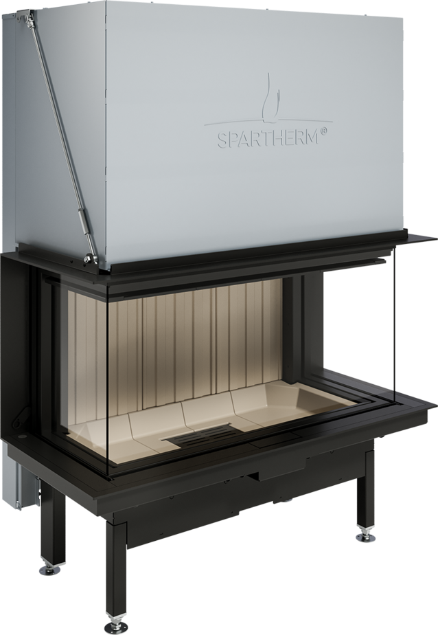 Plieninis židinio ugniakuras Spartherm Premium A-3RL-100h, ø200 mm, trimis stiklais Plieninis židinio ugniakuras Spartherm Premium A-3RL-100h, ø200 mm, trimis stiklais