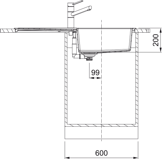 Plautuvė Franke S2D 611-100 Tectonite 1430590207