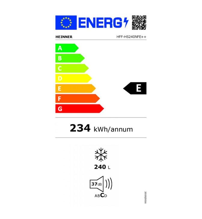 Šaldiklis HFF-HS240NFE++ HEINNER Šaldiklis HFF-HS240NFE++ HEINNER